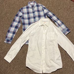 Boys long sleeve button up shirts plaid Vineyard Vines sz L White Target sz XL